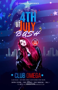 fourth of July Celebration ads Meia página larga template