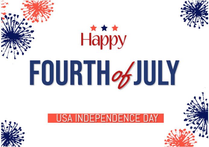 FOURTH OF JULY CELEBRATION A4 template