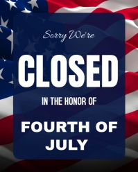 FOURTH OF JULY CLOSED Instagram Portrait template