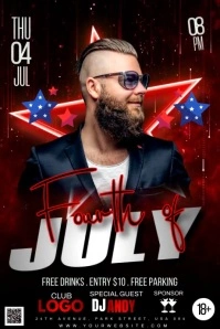 Fourth of July Poster template