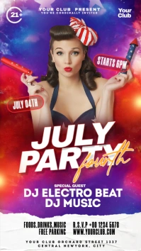 fourth of july party Instagram Story template