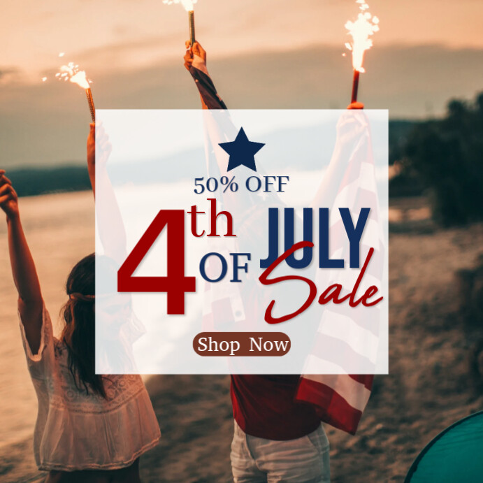 FOURTH OF JULY SALE โพสต์บน Instagram template