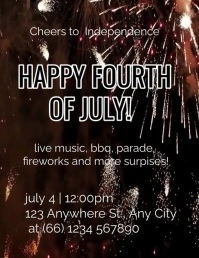 fourth of july video template Flyer (US Letter)