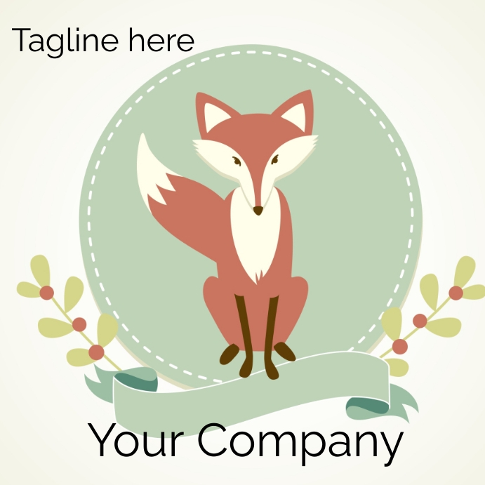 Copy of Fox 🦊 logo, flyer Instagram post fox logo | PosterMyWall
