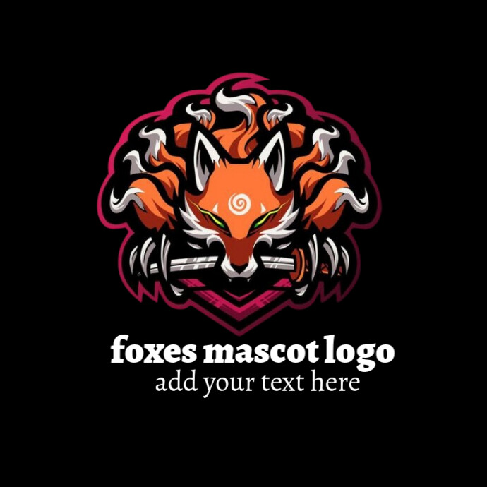 foxes mascot logo template