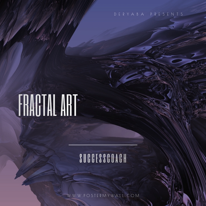 Fractal Art 3D CD Cover Template Album Omslag