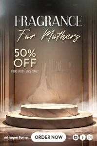 Fragrance for Mothers Day Poster template