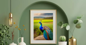Frame art of a colorful Bird Facebook Event Cover template