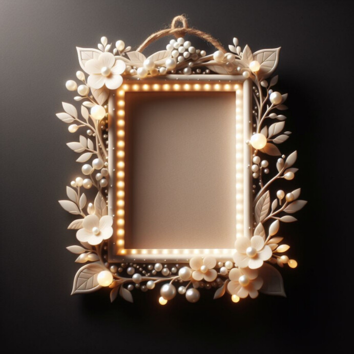 Frame Pattern Post Pinterest Frame Template | PosterMyWall