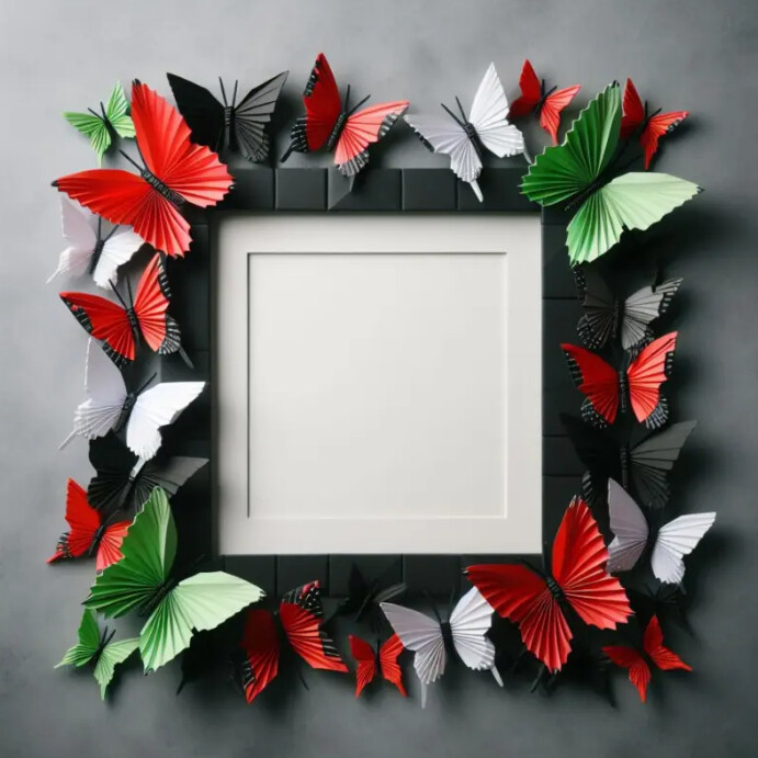 Frame Pattern Post Pinterest Frame Template | PosterMyWall