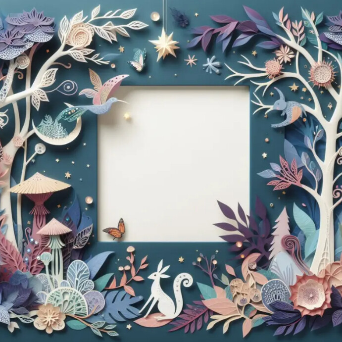 Frame Pattern Post Pinterest Frame Template | PosterMyWall