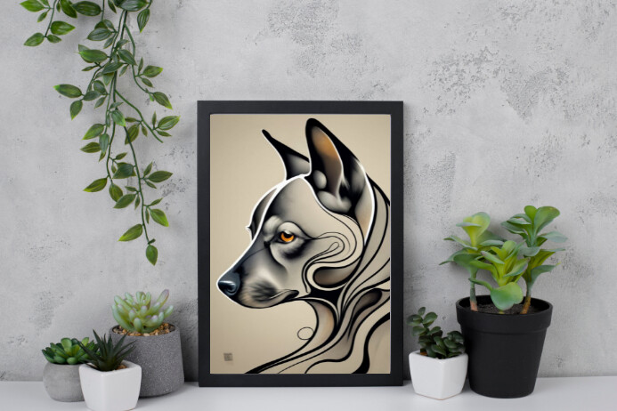 Frame with a cool and beautiful background Poster template