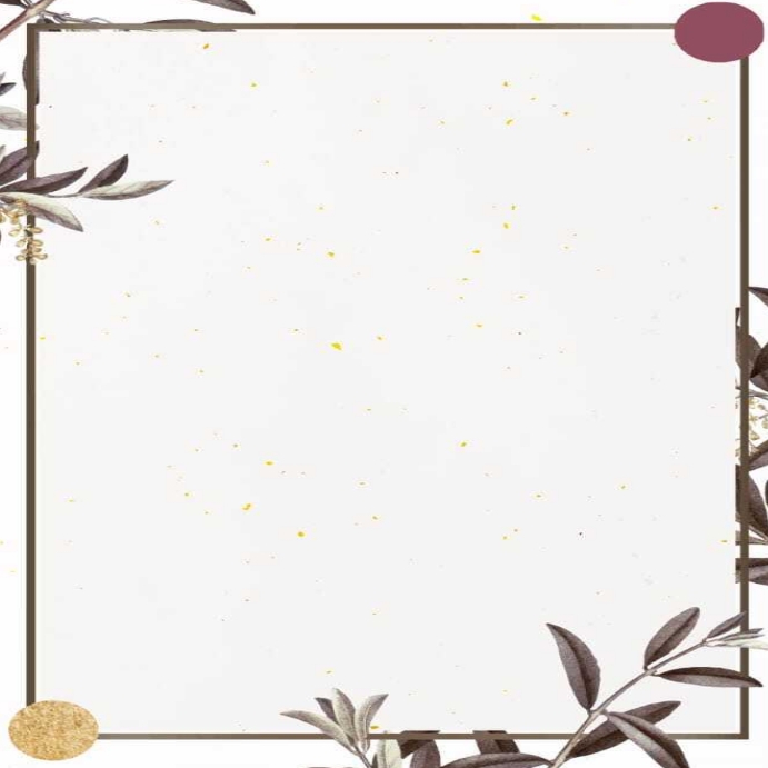 Frame with green olive branch pattern on beig Template | PosterMyWall