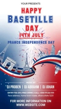 France Independence day Instagram Reel template