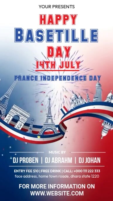 France Independence day Reel do Instagram template