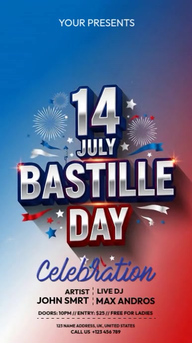 France Independence day História do Instagram template