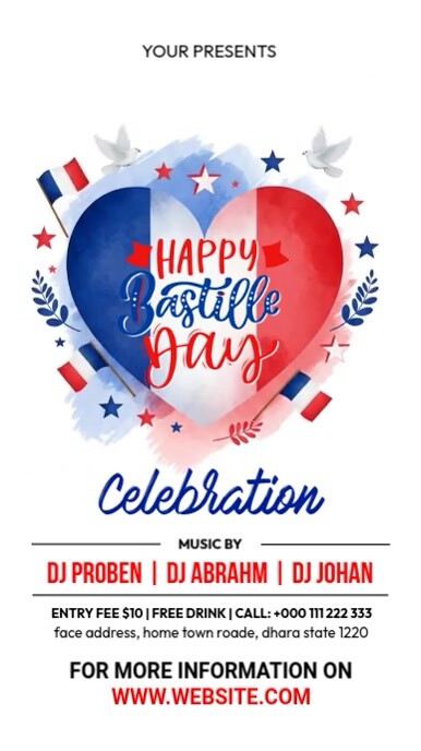 France Independence day Reel do Instagram template
