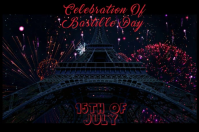 FRANCE INDEPENDENCE DAY Etykieta template