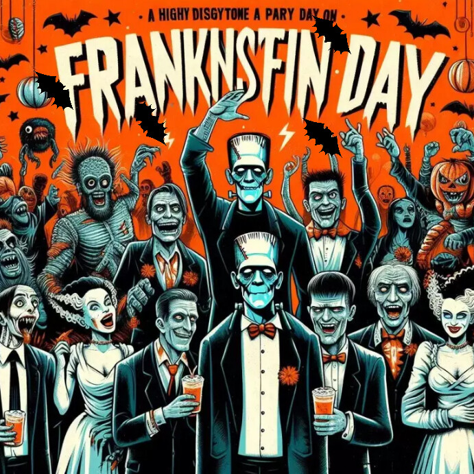 Frankenstein Layout Sample Frankenstein day Template | PosterMyWall