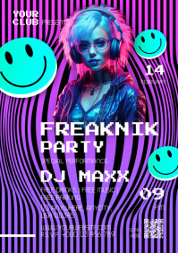 Freaknik Party Event Flyer A4 template