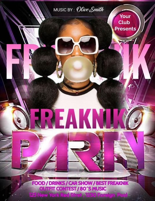 Freaknik party flyer , summer party twerk par Template PosterMyWall