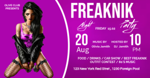 Freaknik party flyer , summer party twerk par Facebook 共享图片 template