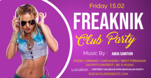 Freaknik party flyer , summer party twerk par Facebook 共享图片 template