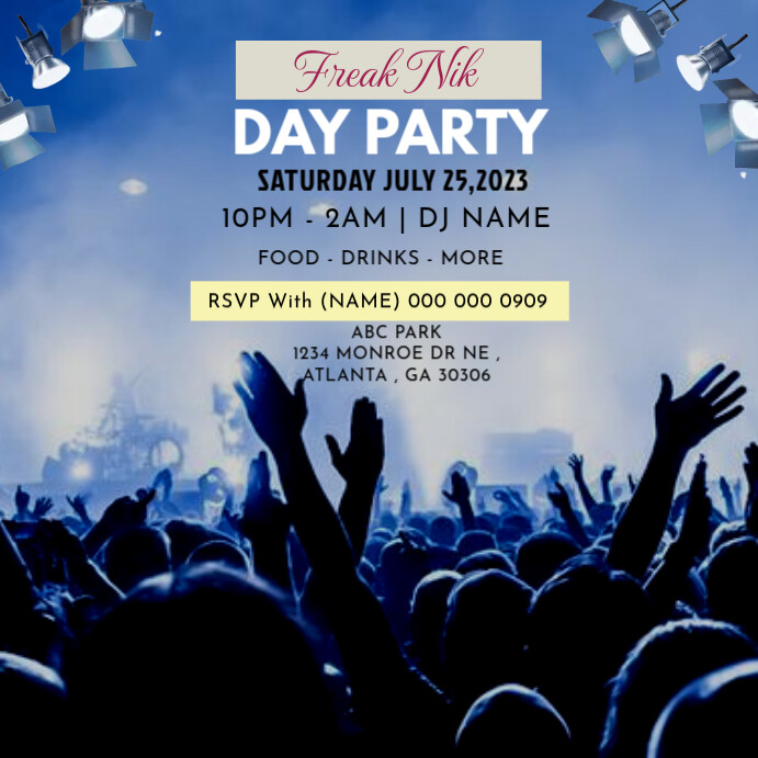 Freaknik party flyer design template PosterMyWall