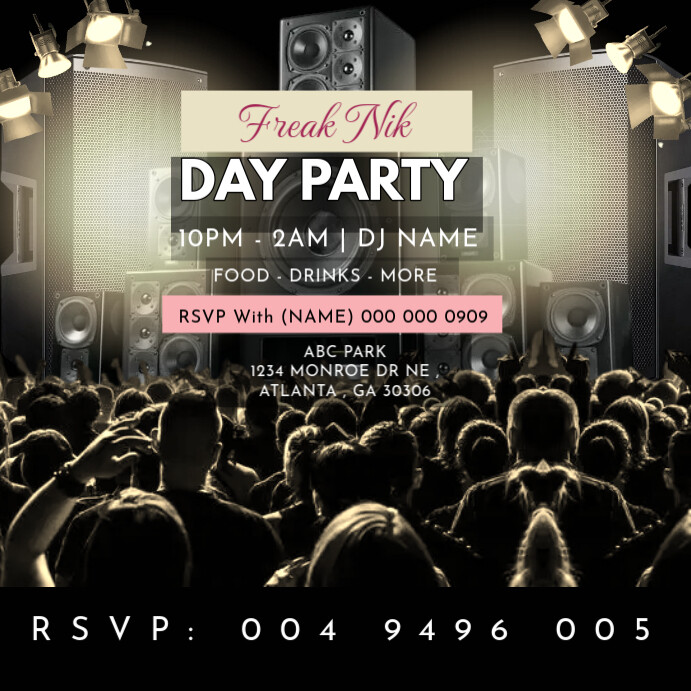 Freaknik party flyer design template PosterMyWall