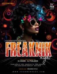 Freaknik Party flyer template Ulotka (US Letter)