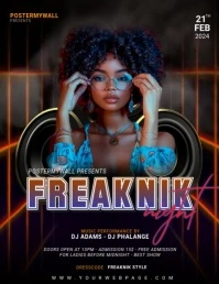 Freaknik Party flyer template