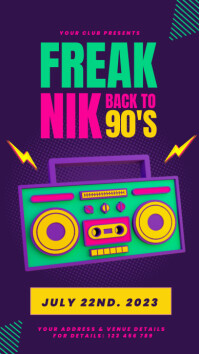 freaknik party invitation Instagram Story template