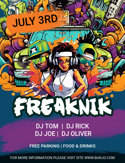FREAKNIK US flyer Template PosterMyWall