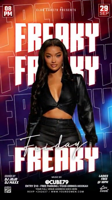 FREAKY FRIDAY Digital Display (9:16) template