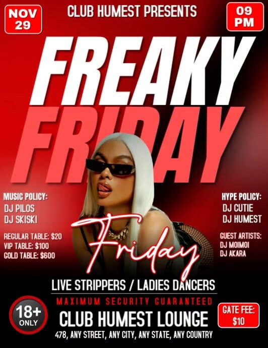 Freaky Friday Design Flyer (US Letter) template