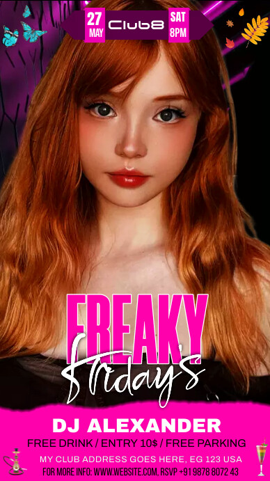 Plantilla de freaky friday night club party | PosterMyWall
