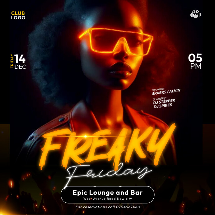 Freaky friday night club poster template | PosterMyWall
