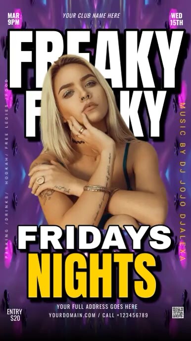 Plantilla de FREAKY FRIDAY NIGHT | PosterMyWall