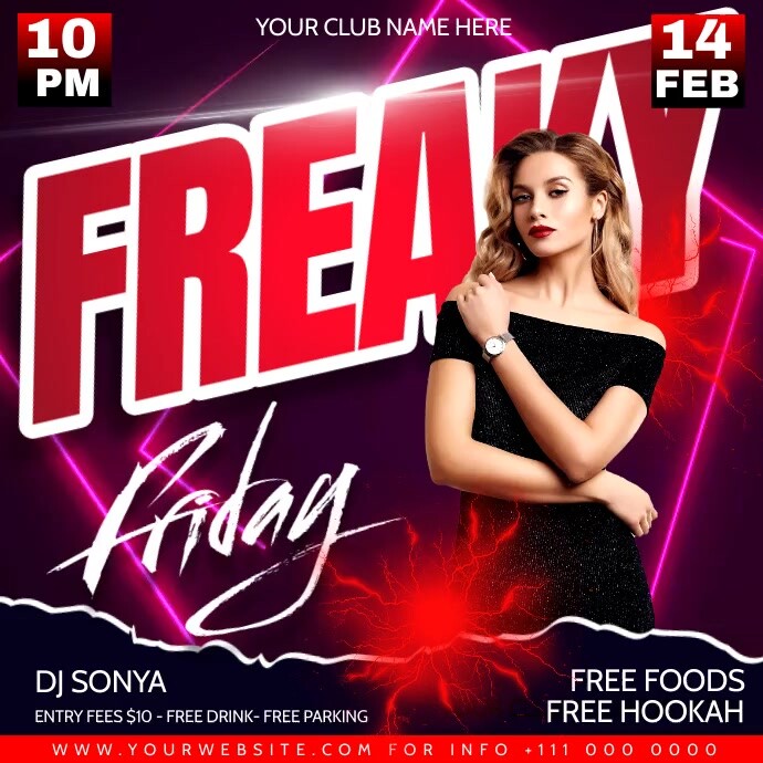Copy of freaky friday night party | PosterMyWall