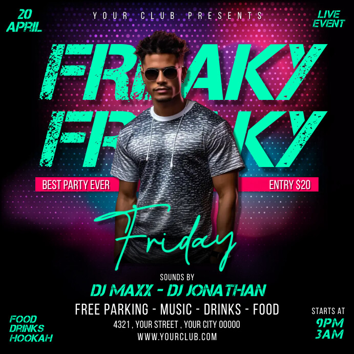 Copy of Freaky Friday Night Party | PosterMyWall