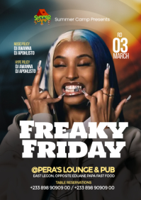Freaky Friday Party Design Template A4