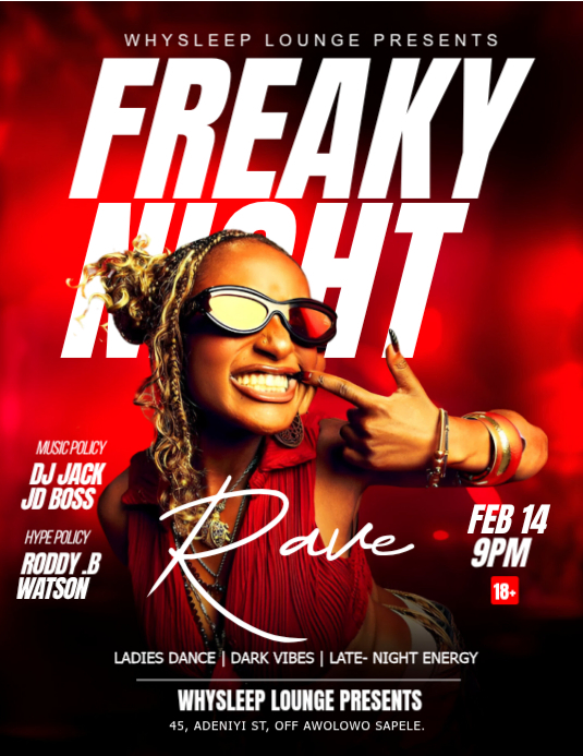 Modèle Freaky night club flyer | PosterMyWall