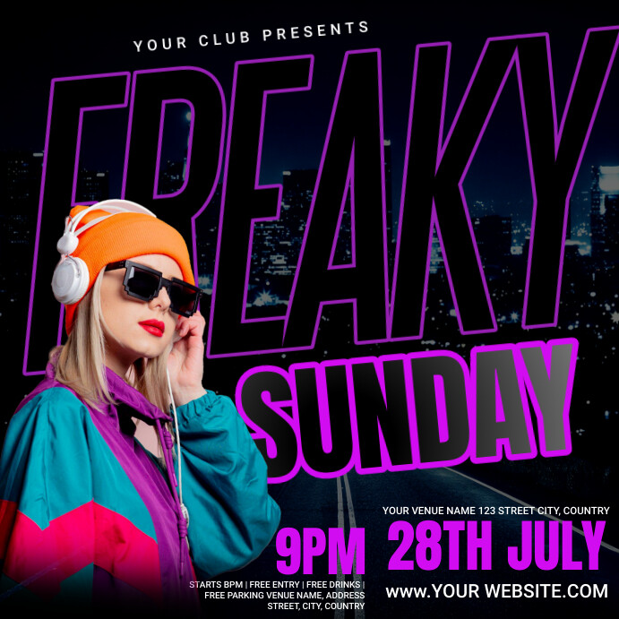 Copy of Freaky night party | PosterMyWall