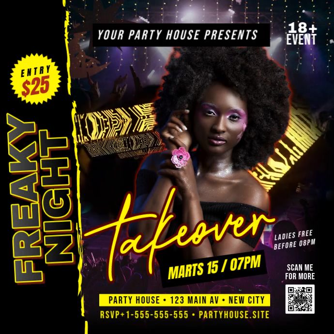 Plantilla de freaky night takeover | PosterMyWall