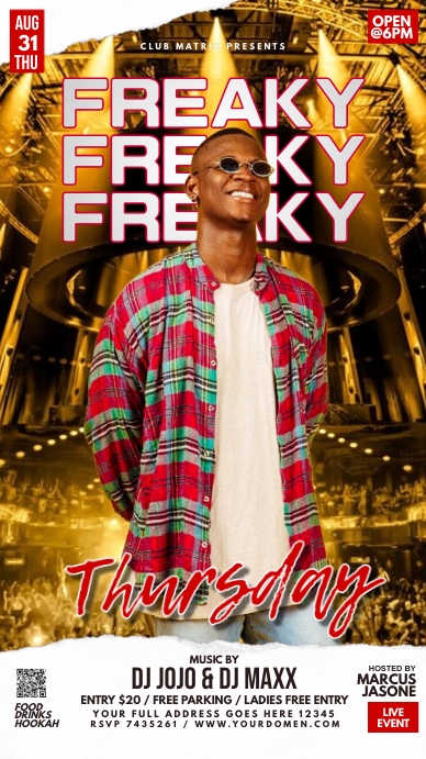Plantilla de Freaky thursday | PosterMyWall