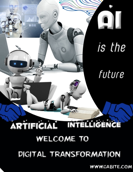 free artificial intelligence template Flyer (US Letter)