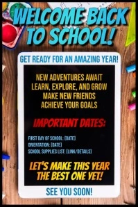Free Back To School Poster Flyer Template Des