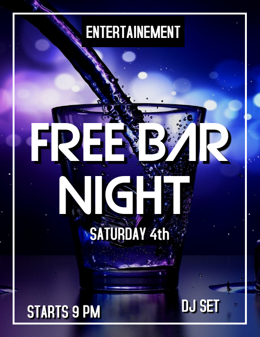 Free bar night flyer advertisement Template PosterMyWall