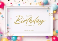 Free Birthday Card Template Открытка