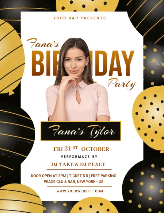 Image 19 for Birthday Party Flyer Templates Free